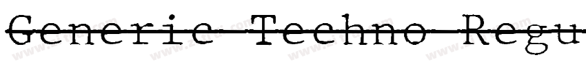 Generic Techno Regul字体转换